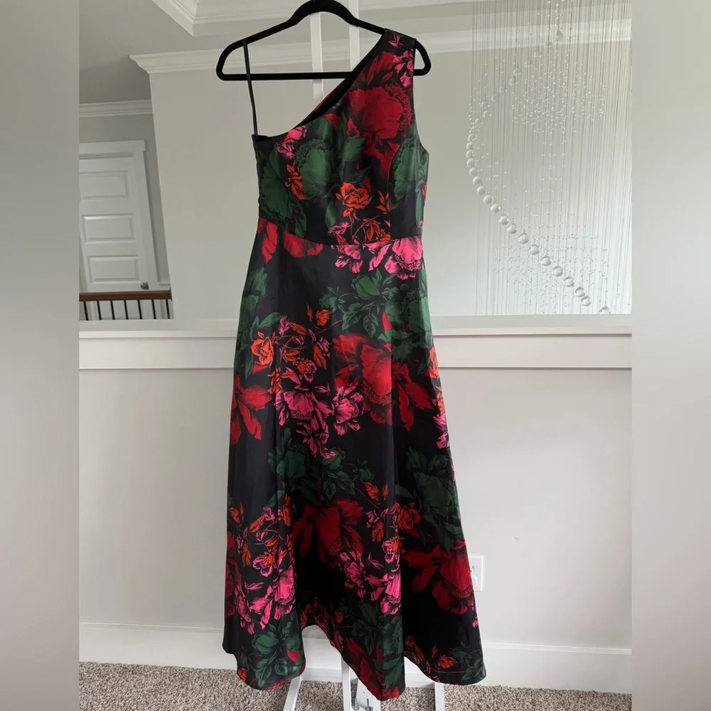 Anthropologie Hutch Elegant One-Shoulder Floral Evening Gown - Picture 3 of 8